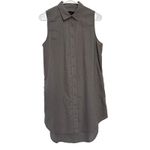 ONIA  Kaylee shirtdress gray sleeveless high low medium Photo 1