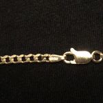 Gold Chain Cuban Link 16in 3mm .925 Italy Photo 2