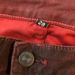 Kill City Womens Low Rise Skinny Jeans Burgundy Denim Goth Punk Size 28 Red Photo 2