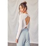 idem Ditto  Twisted Backless Long Sleeve Knit Top Photo 1