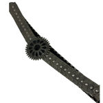 Vintage Boho Western Elastic Waist Belt | Silver Tone Buckle, Black Stretch, 40" Photo 0