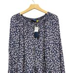 Polo Ralph Lauren Long Raglan Sleeves Floral Crepe Romper size 14 NWT Blue Photo 4