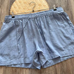 Gap  blue linen drawstring‎ pants Photo 0