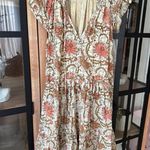 Anna Cate ruffles Aimee Mini Dress tie front Coral Floral autumn tuckernuck tier Orange Size XS Photo 1