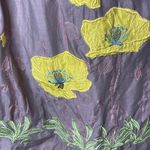Chelsea & Violet Short Sleeved Dress Yellow and Gray Embroidered Flowers Large Photo 6