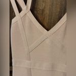 Bebe  Bodycon bandage halter Strappy Midi dress Nude medium SEXY Photo 4