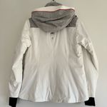 White and Gray Women's Ski Jacket Silver Photo 4