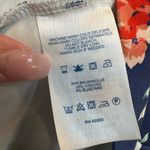 Lands' End Navy Coral Falling Flowers Hydrangea Floral Midi Dress Plus Size 20W Photo 8