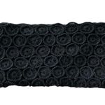 Vintage CORDE 1940’s Black Woven Circle Design Crochet Oversized Clutch Bag Photo 10