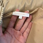 Olivaceous  liza faux leather cropped puffer vest in tan Photo 6