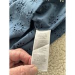 Madewell  Embroidered Wide-Sleeve Boxy Crop Tee Crewneck Blue Size M Photo 6