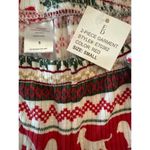 Christmas Theme Pull On Ribbed Loungewear Pajama Pants Women's Small NWOT Red Photo 7