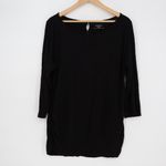 Motherhood Maternity Black Long Sleeve Ruched Side Tunic Top XL Photo 1