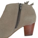 Vionic EUC  Leather Faros Fringed Ankle Boots Greige Size 8 Photo 2