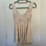Free People  Cream Beaded Floral Dress Sz‎ XS Photo 3