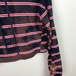 I Joah Cropped Striped Bleach Tie Dye Hoodie Med Red Photo 1