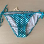 Abercrombie & Fitch Y2k NWT blue polka dot side tie low rise bikini bottoms Photo 1