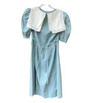 Vintage dress short sleeve with stripes and Peter Pan collar 60s 70s Teachercore Photo 3