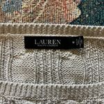 Lauren Ralph Lauren Black Label Cable Knit Cream Sweater Preppy Fall M Vintage Size M Photo 13