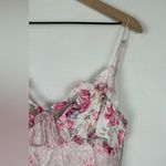 For Love & Lemons Taylor Floral Satin Coquette Girly Midi Dress Sz S Photo 7