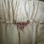 Bailey Rose Cream Checkered Terry Cloth Shorts Photo 1