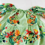 Farm Rio  x Anthropologie Off-The-Shoulder Tiered Floral Midi Dress | NEW | XXS Photo 8