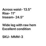 Joseph Ribkoff Black Wide Leg Cropped Jeans Raw Hem Womens Size 6 Style 233970 Photo 5