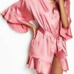 Victoria's Secret Rose Flounce Satin Robe  Photo 0