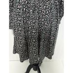 Boden Smocked Jersey Shirt Dress Floral Long Sleeve Green Black Pink 4 Long Photo 3