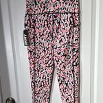 DKNY Pink and Black Patterned Leggings Photo 7