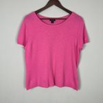 Prive 100% Cashmere Sweater Top Womens XL Pink Pullover Short Sleeve Crew Neck Pink Photo 7