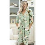 Gownies Annabelle Blue floral recovery robe hospital post op maternity gown Size undefined Photo 13