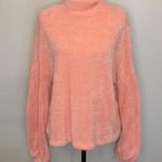 Sanctuary  eyelash mock neck balloon sleeve top sweater L Photo 0