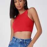 SheIn Red Halter Crop Top Photo 2