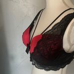 Chic Red and Black Lace Bra Size 1X 2X Photo 3