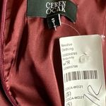 Ceren Ocak Satin Dress in Burgundy Small New Womens Long Maxi Gown Brown Photo 8