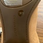 Lucky Brand  Tan Suede Heeled Boots with Open Toe Photo 2