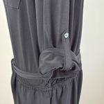 Chico's Travelers Jumpsuit Roll Up Sleeves Tie Belt Waist Black Size 18P Photo 4