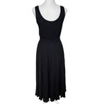 Vince Black Pleated Midi Dress Size XS Scoop Neck Minimalist Photo 6