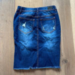 Black Label  Distress Denim Skirt Size Small Photo 3