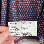 Trovata Bird Of Paradis Blue & Pink Floral Print Long Sleeve Silk Blouse Size M Size M Photo 9