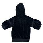 Juicy Couture Vintage Y2K  Black Velour Puff Sleeve Zip Hoodie – Size S Photo 5