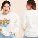 Free People  x Mkt Studio Kiss Graphic Sweatshirt | White | XS Photo 15