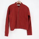 American Giant Women's Fleece Bomber Jacket Size S Made in USA Red Photo 1