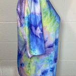 Aly Daly Blue Purple Green Tie Dye Off One Shoulder T Photo 3