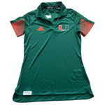 Women's‎ green Miami hurricanes small Adidas polo Photo 0