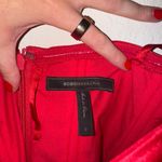 BCBGMAXAZRIA  Red Satin Strapless Mini Dress - Size 0 Photo 2