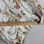 Collezioni Leonardo Sweater Womens‎ Large Ivory Floral Knit Dolman Sleeve Boho Photo 6