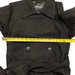 Madewell NWT  Women's Black Double-Breasted Trench Coat Size S Wool Winter Cozy Photo 6