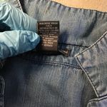 Chelsea & Theodore Denim Dress Women Sz. XS Blue Shirtdress Roll tab Sleeve Photo 6